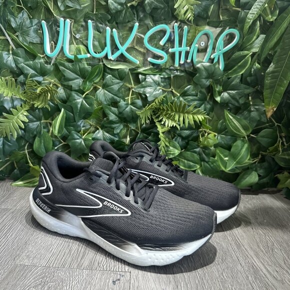 Brooks Glycerin 21 Womens 11 Wide Shoes Black Running Sneaker Gym 1204081D090